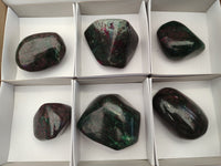 Polished Ruby Corundum In Chrome Verdite Free Forms x 6 From Zimbabwe - Toprock Gemstones and Minerals 