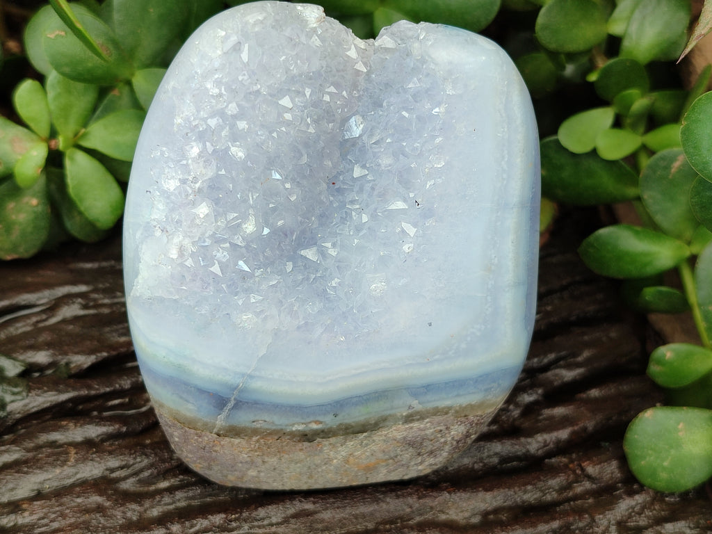 Polished Blue Lace Agate Geodes x 3 From Nsanje, Malawi - Toprock Gemstones and Minerals 