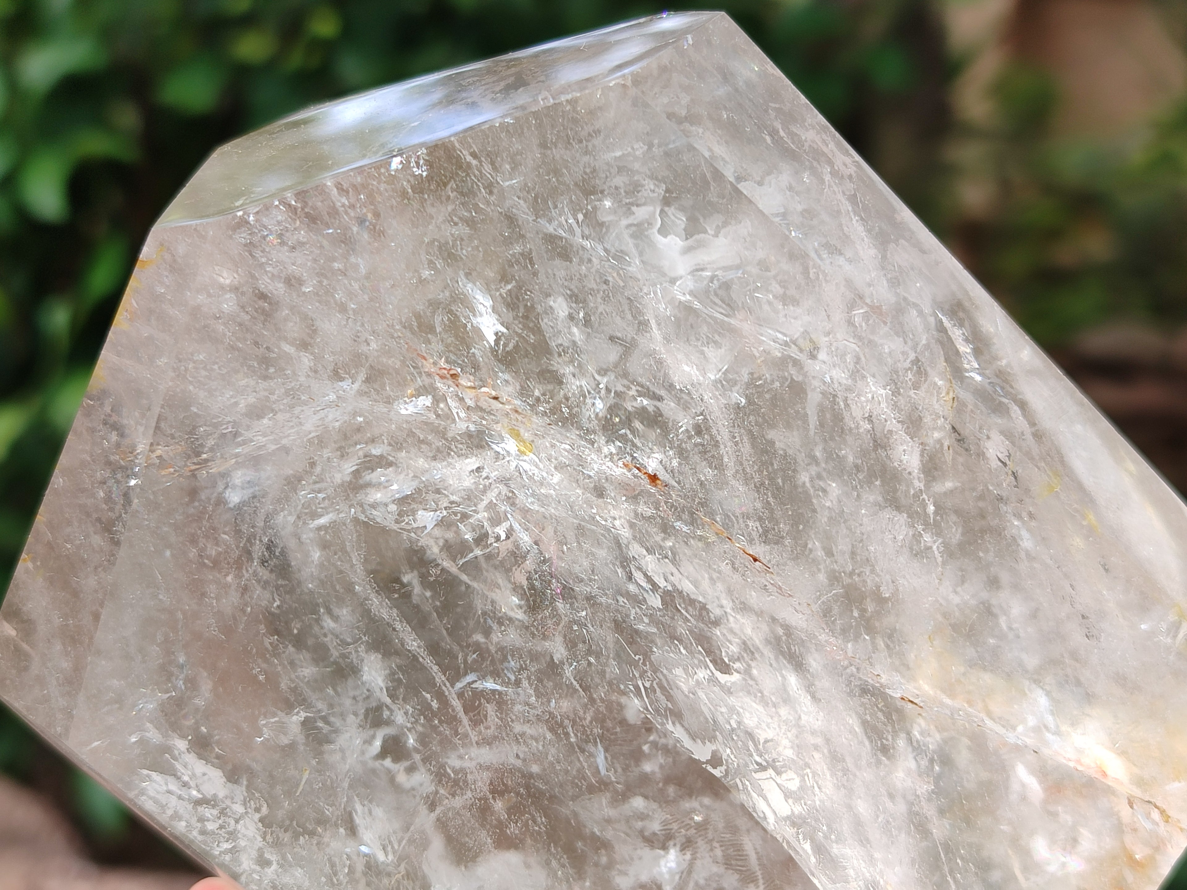 Polished Inclusion Quartz Crystals x 2 From Madagascar - Toprock Gemstones and Minerals 
