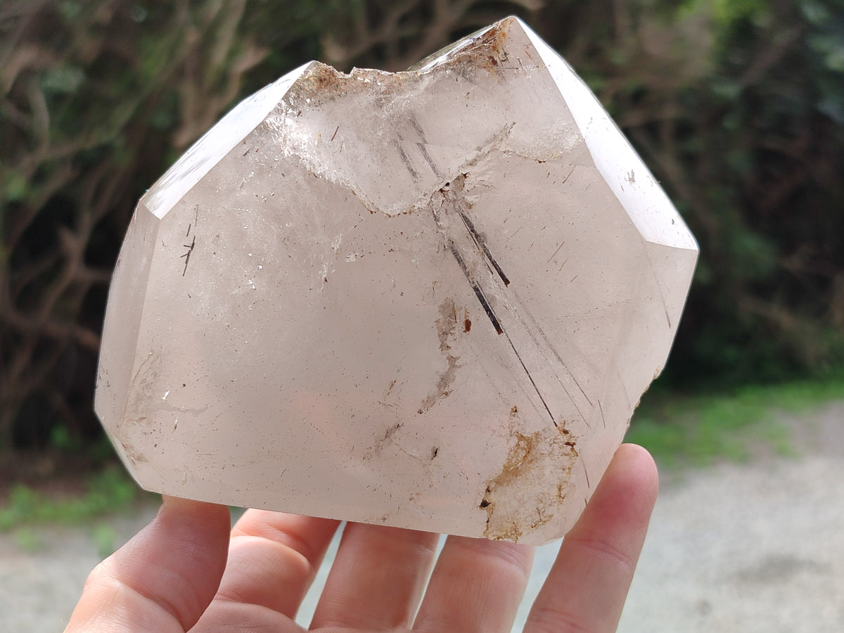 Polished Inclusion Quartz Crystals x 2 From Madagascar - Toprock Gemstones and Minerals 