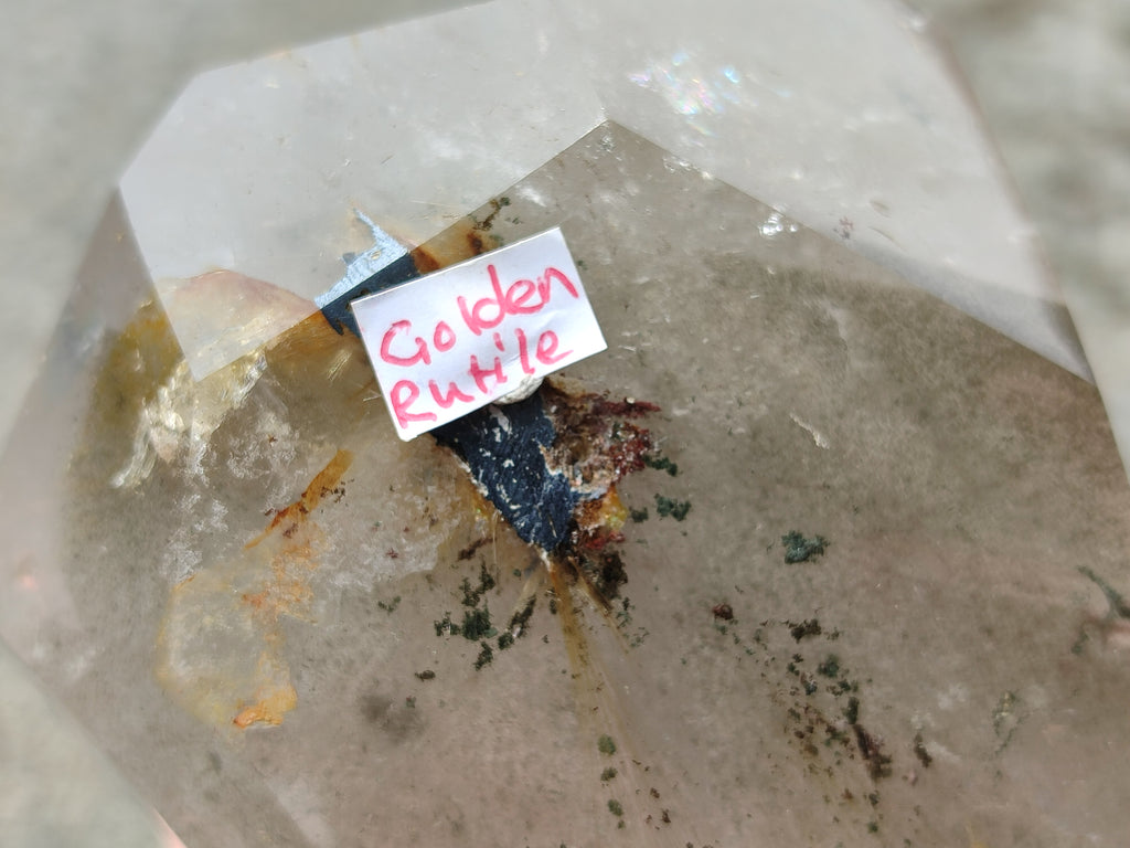 Polished Inclusion Quartz Crystals x 2 From Madagascar - Toprock Gemstones and Minerals 