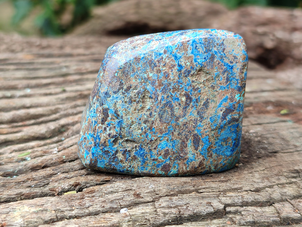 Polished Shattuckite With Chrysocolla and Azurite Free Forms x 6 From Congo - Toprock Gemstones and Minerals 