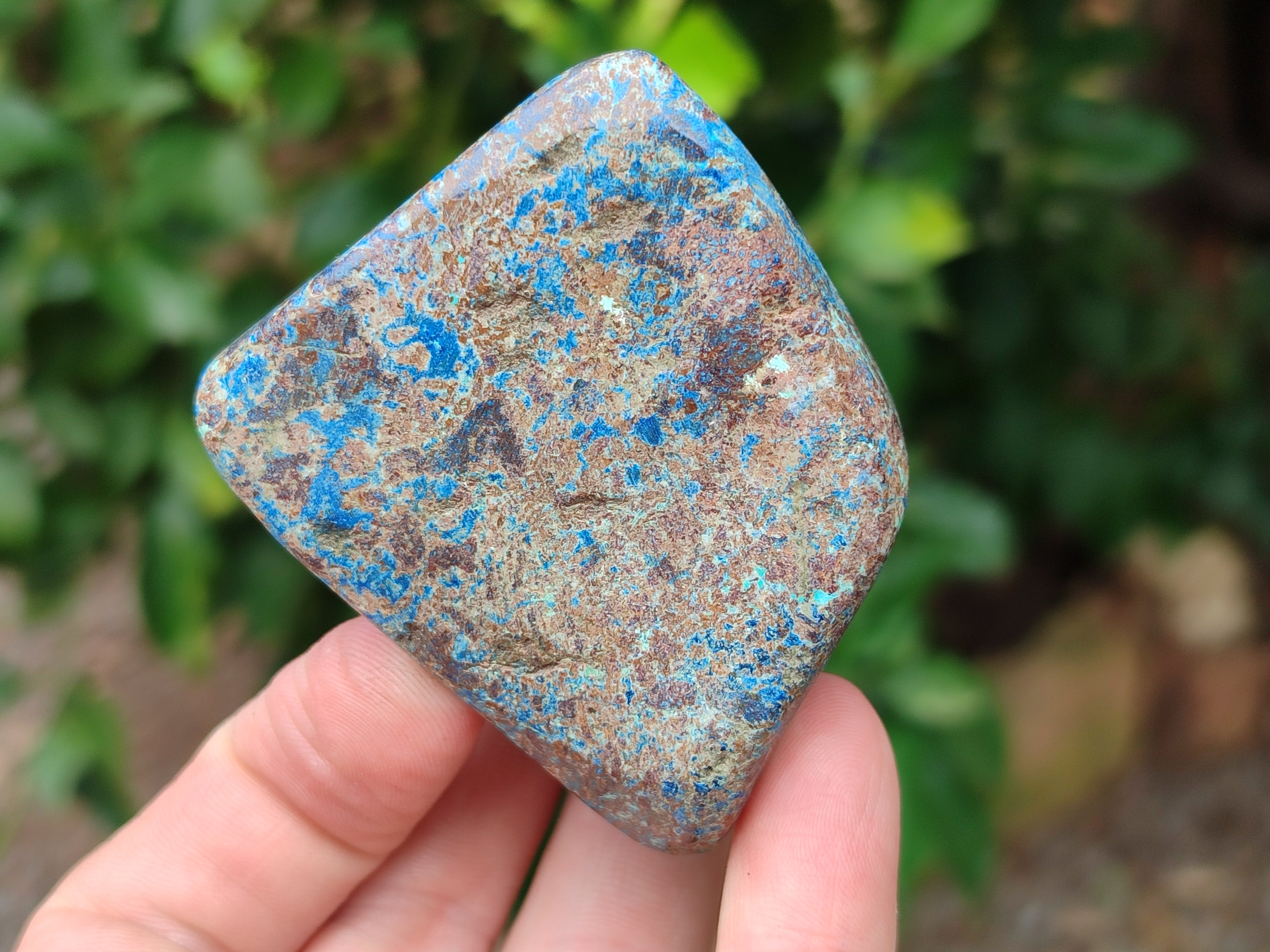 Polished Shattuckite With Chrysocolla and Azurite Free Forms x 6 From Congo - Toprock Gemstones and Minerals 