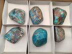Polished Shattuckite With Chrysocolla and Azurite Free Forms x 6 From Congo - Toprock Gemstones and Minerals 