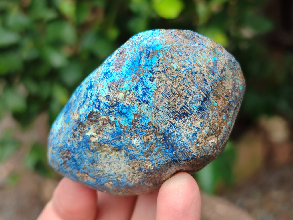 Polished Shattuckite With Chrysocolla and Azurite Free Forms x 6 From Congo - Toprock Gemstones and Minerals 