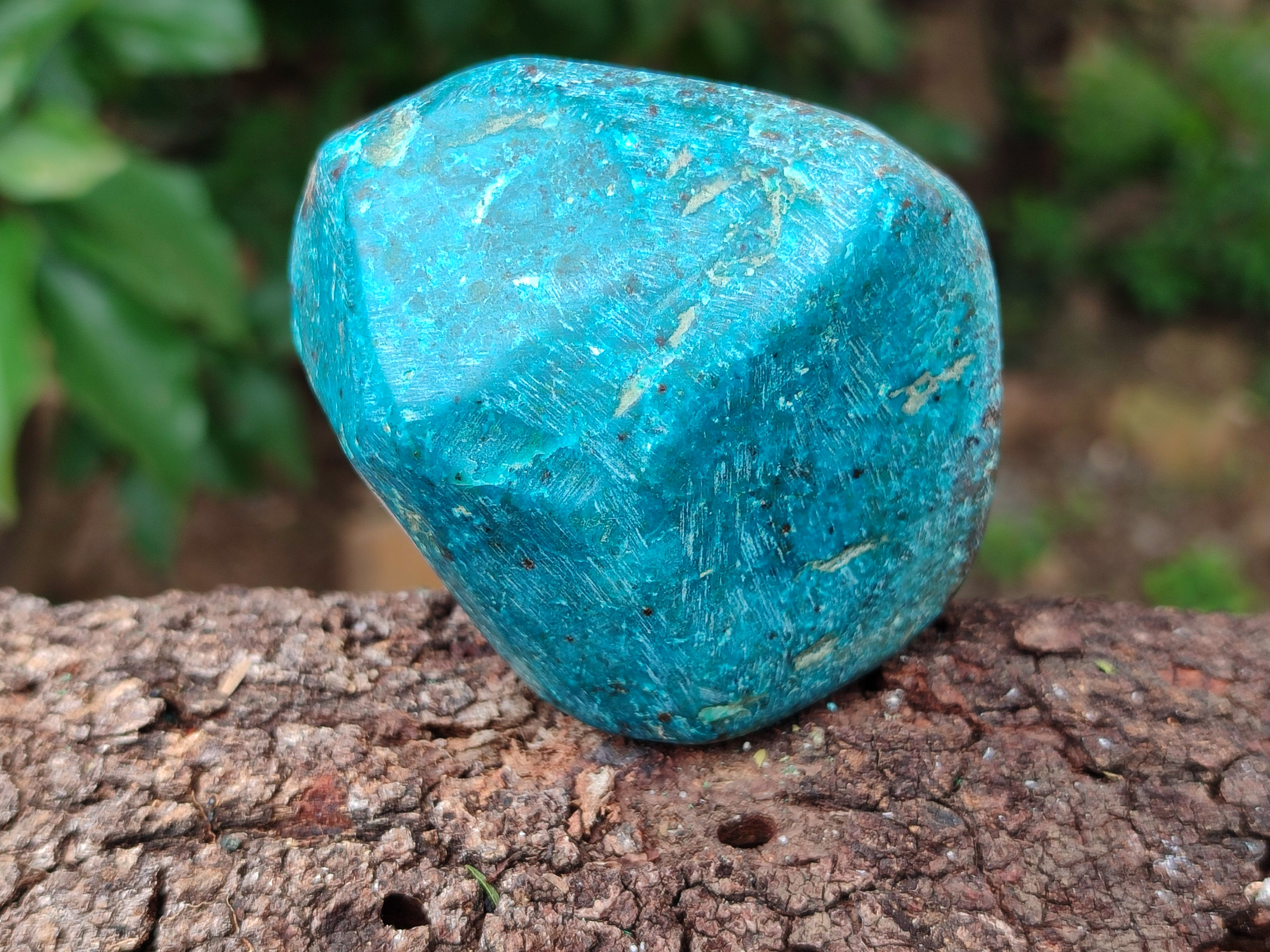 Polished Shattuckite With Chrysocolla and Azurite Free Forms x 6 From Congo - Toprock Gemstones and Minerals 