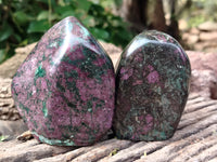 Polished Ruby Corundum In Chrome Verdite Standing Free Forms x 4 From Zimbabwe - Toprock Gemstones and Minerals 