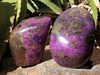 Polished Stichtite Standing Free Forms x 2 From Barberton, South Africa - Toprock Gemstones and Minerals 