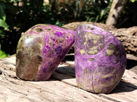 Polished Stichtite Standing Free Forms x 2 From Barberton, South Africa - Toprock Gemstones and Minerals 