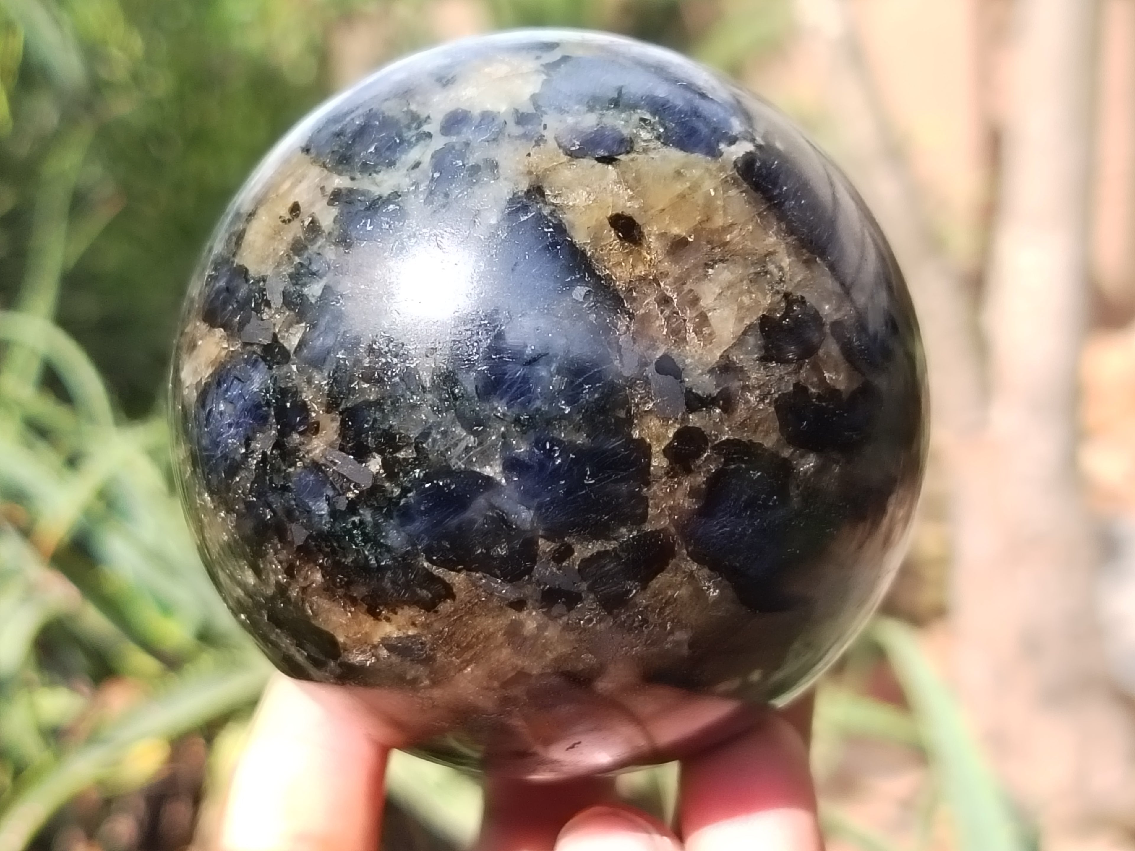 Polished Iolite Spheres x 4 From Ambatofinandrahana, Madagascar - Toprock Gemstones and Minerals 