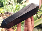 Polished Double Terminated Black Basalt Points x 3 From Antsirabe, Madagascar - Toprock Gemstones and Minerals 