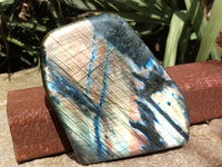 Polished Labradorite Standing Free Forms x 2 From Tulear, Madagascar - Toprock Gemstones and Minerals 