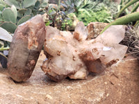 Natural Red Hematoid Quartz Clusters x 2 From Karoi, Zimbabwe - Toprock Gemstones and Minerals 