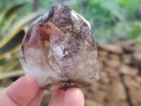 Polished Smokey Window Quartz Crystals x 6 From Madagascar - Toprock Gemstones and Minerals 