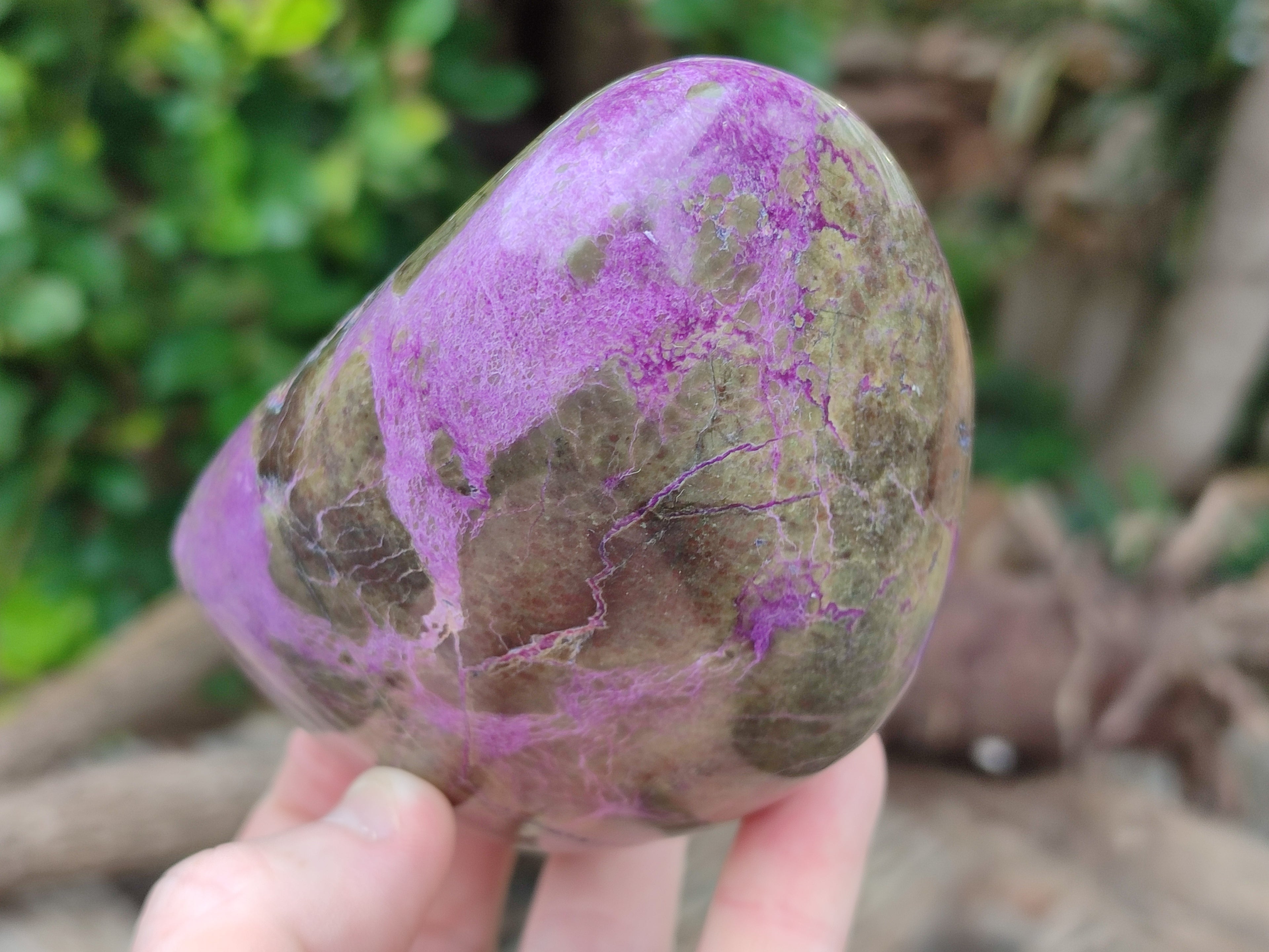 Polished Stichtite Standing Free Forms x 2 From Barberton, South Africa - Toprock Gemstones and Minerals 
