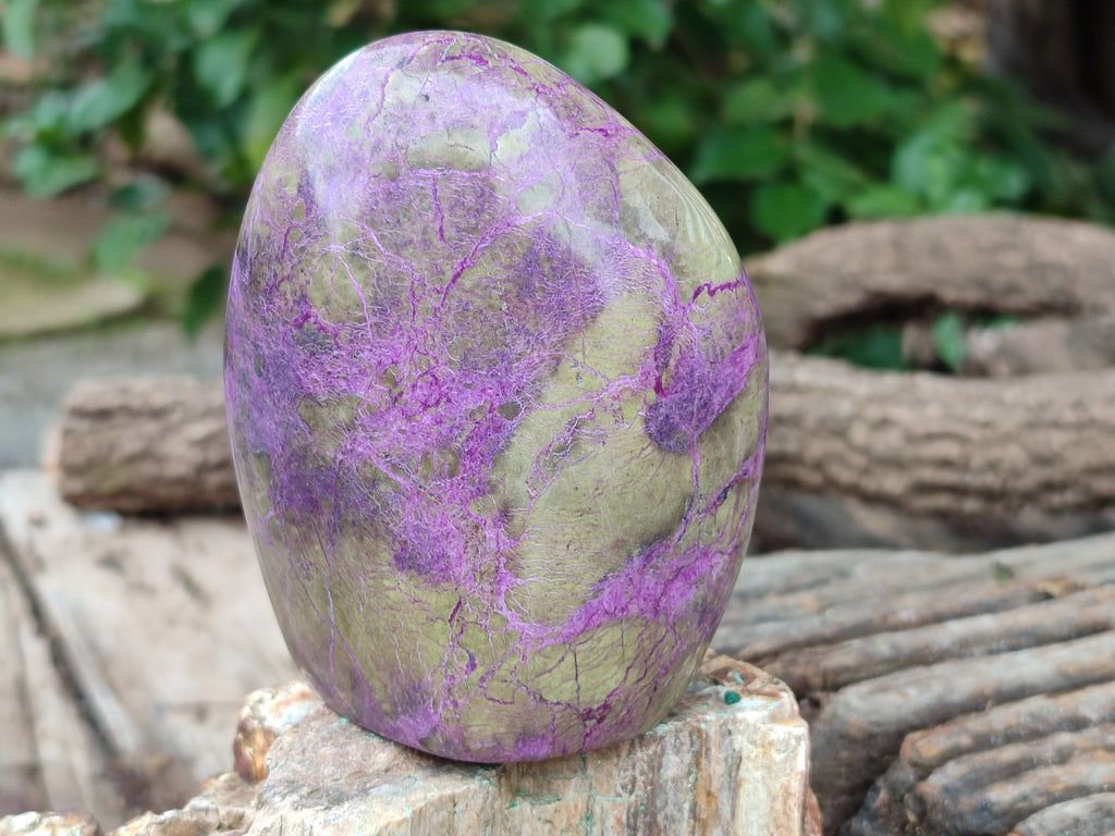 Polished Stichtite Standing Free Forms x 2 From Barberton, South Africa - Toprock Gemstones and Minerals 