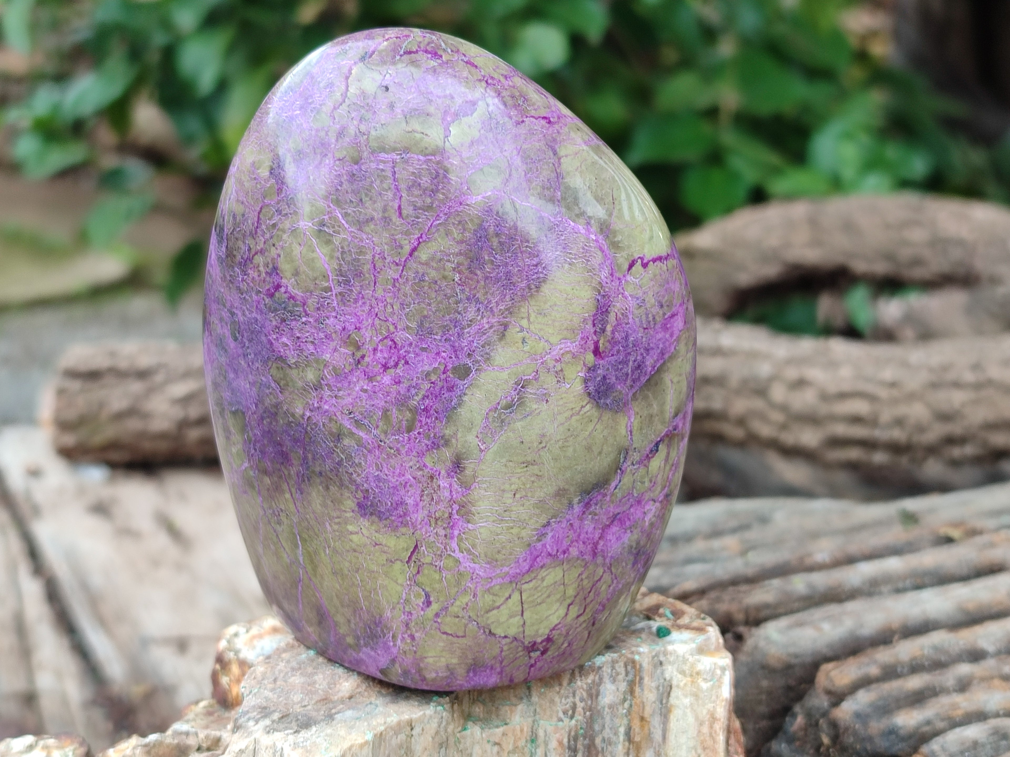 Polished Stichtite Standing Free Forms x 2 From Barberton, South Africa - Toprock Gemstones and Minerals 