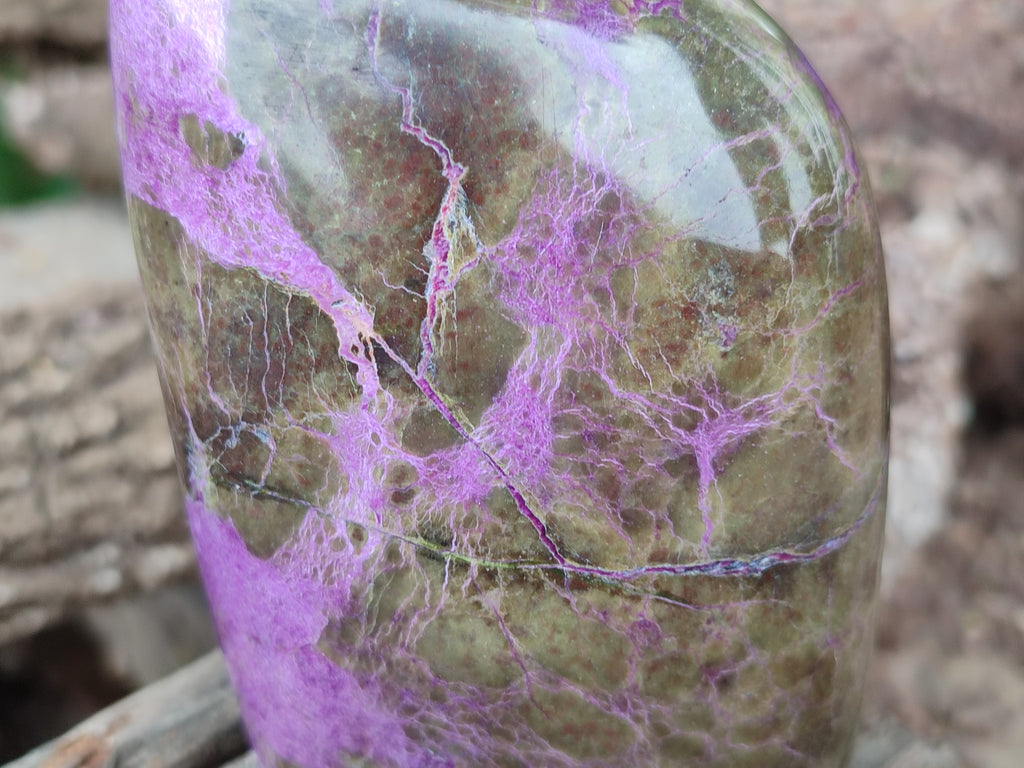 Polished Stichtite Standing Free Forms x 2 From Barberton, South Africa - Toprock Gemstones and Minerals 