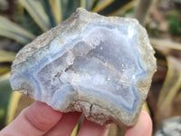 Polished Blue Lace Agate Geodes x 12 From Nsanje, Malawi - Toprock Gemstones and Minerals 