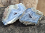 Polished Blue Lace Agate Geodes x 12 From Nsanje, Malawi - Toprock Gemstones and Minerals 