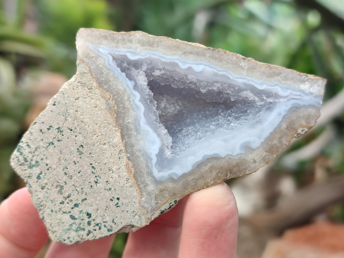 Polished Blue Lace Agate Geodes x 12 From Nsanje, Malawi - Toprock Gemstones and Minerals 