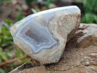 Polished Blue Lace Agate Geodes x 12 From Nsanje, Malawi - Toprock Gemstones and Minerals 