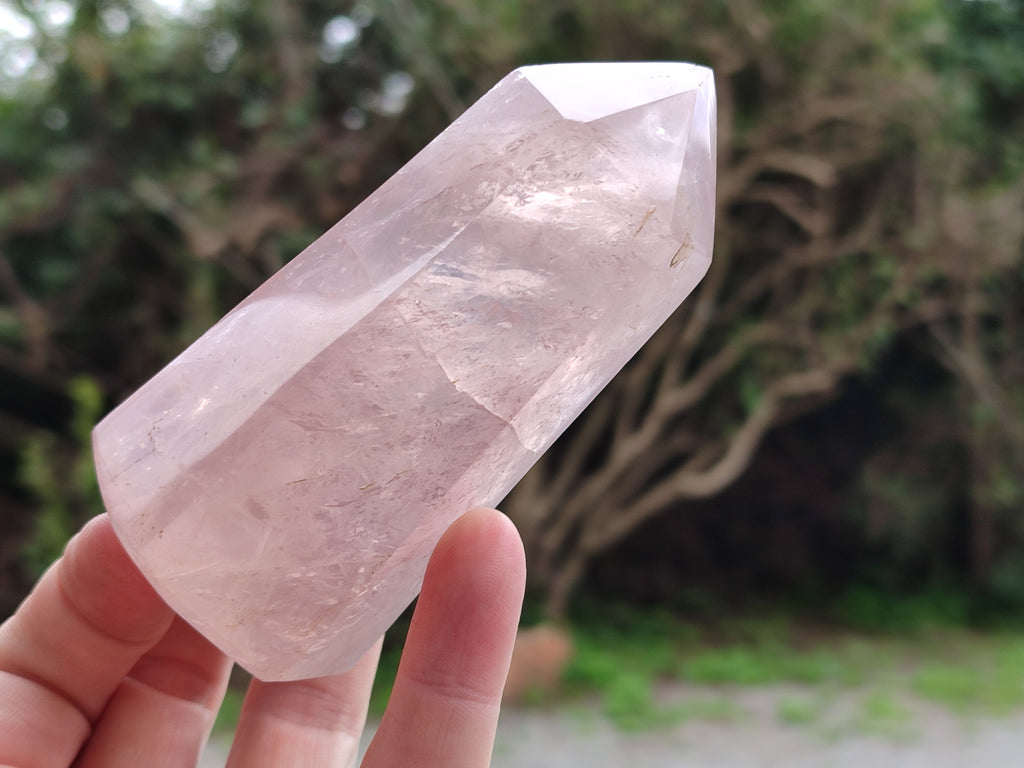 Polished Rose Quartz Points x 6 From Ambatondrazaka, Madagascar - Toprock Gemstones and Minerals 