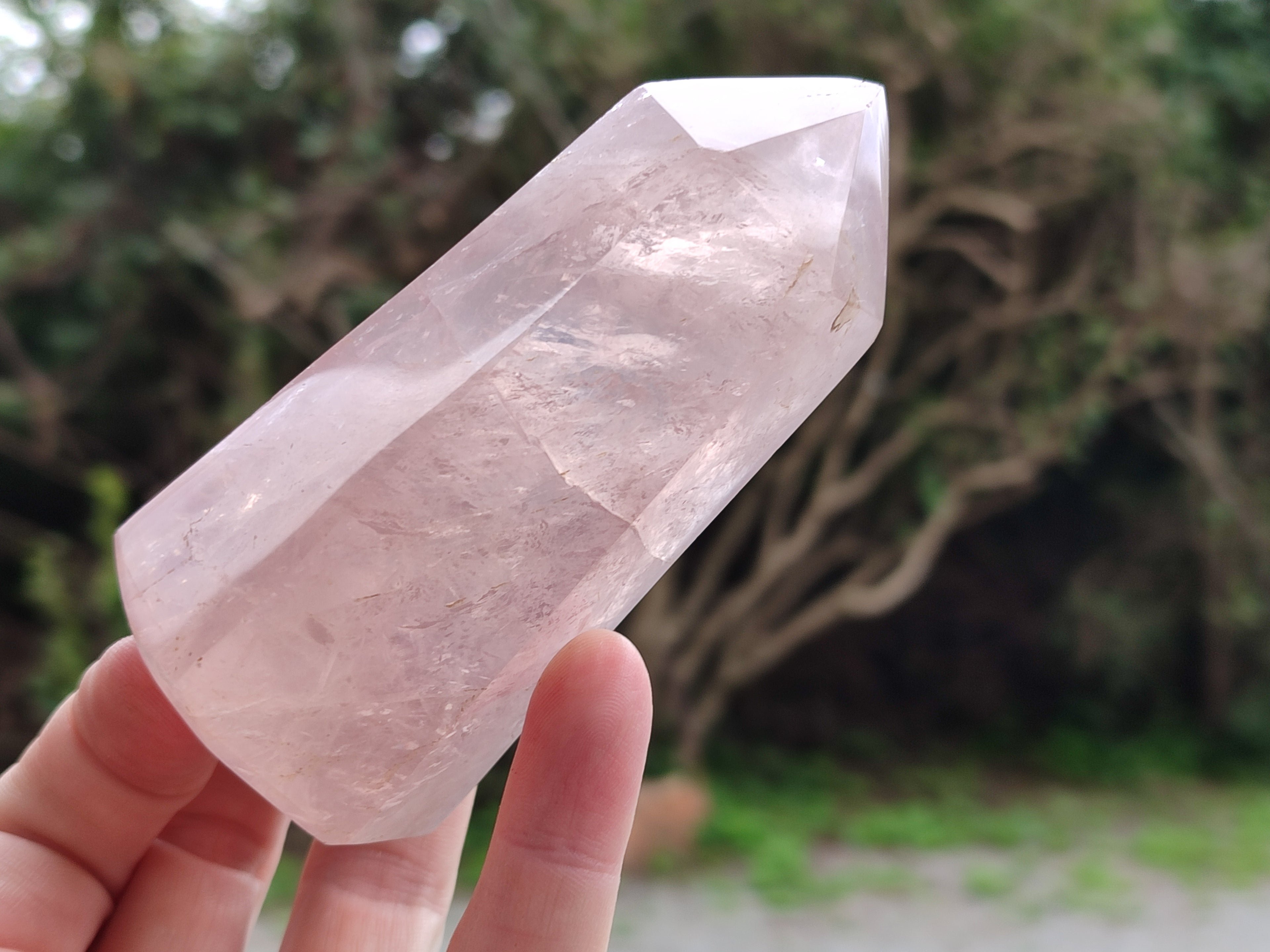 Polished Rose Quartz Points x 6 From Ambatondrazaka, Madagascar - Toprock Gemstones and Minerals 