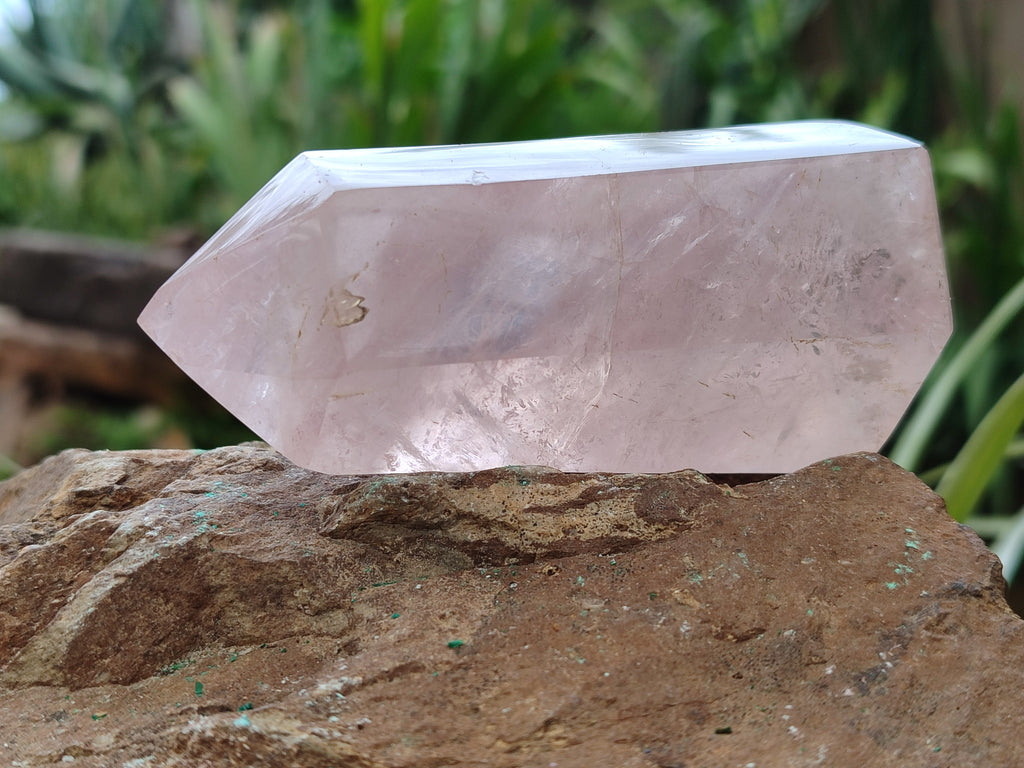 Polished Rose Quartz Points x 6 From Ambatondrazaka, Madagascar - Toprock Gemstones and Minerals 