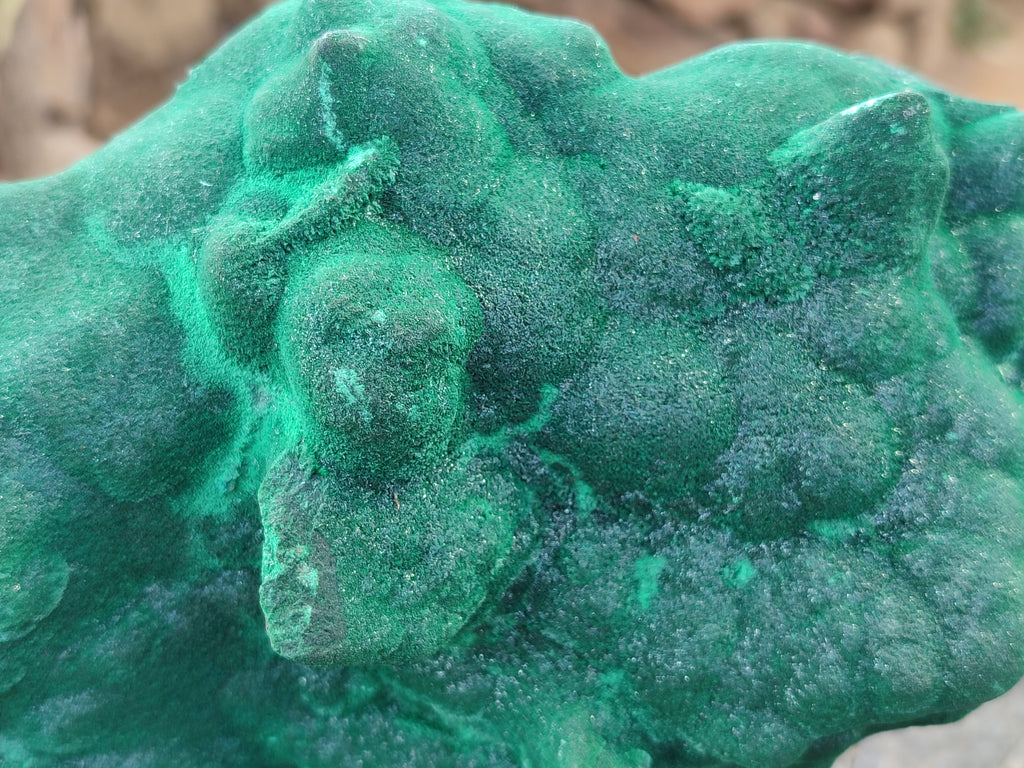 Natural Silky Malachite Stalactite Specimen With Chrysocolla x 1 From Kasompe, Congo - Toprock Gemstones and Minerals 