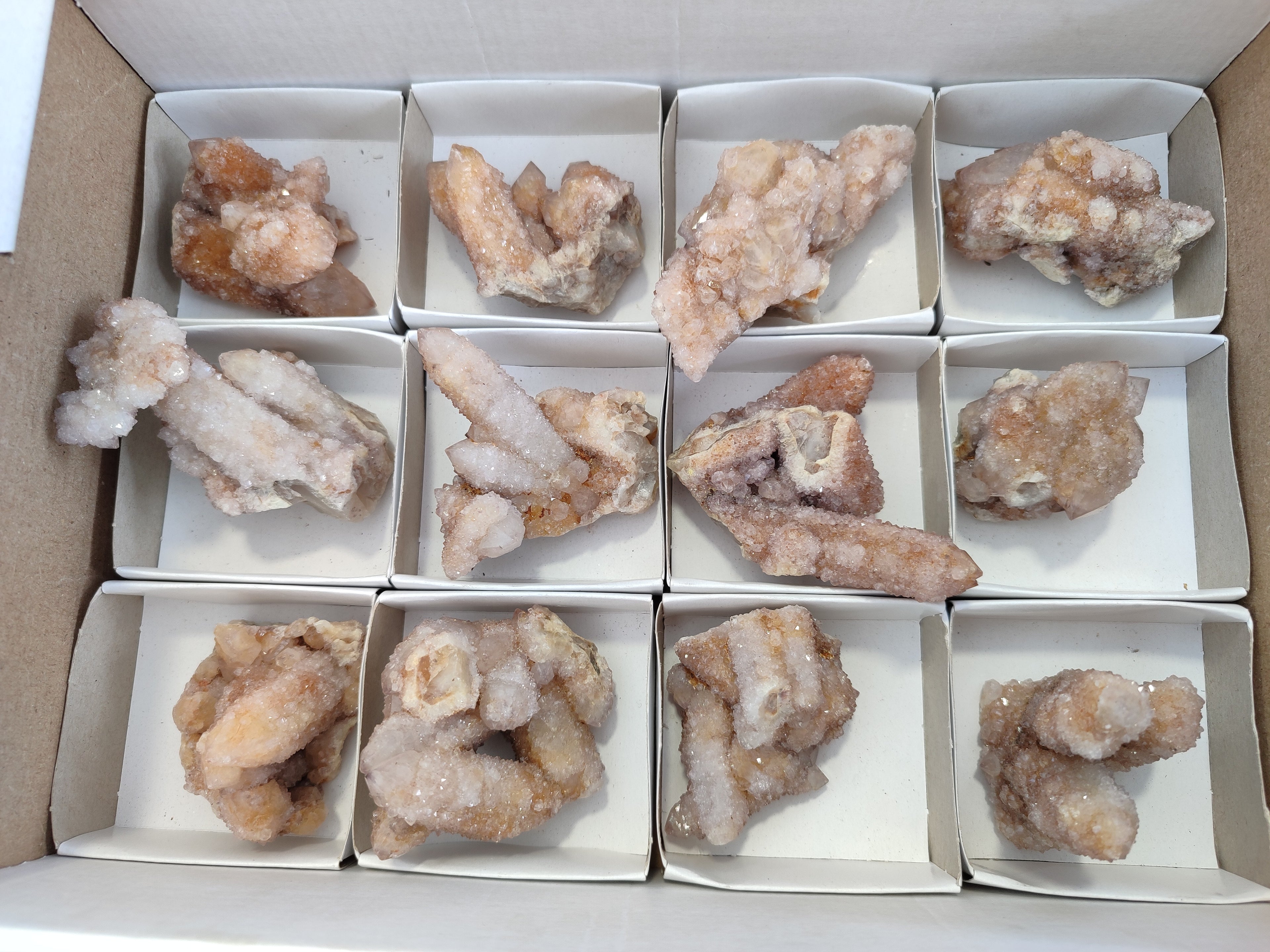 Natural Spirit Quartz Clusters x 12 From Boekenhouthoek, South Africa - Toprock Gemstones and Minerals 