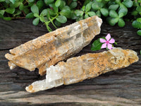 Natural Gypsum Specimens x 2 From Congo - Toprock Gemstones and Minerals 