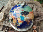 Polished Mixed Gemstone World Globe x 1 From China - Toprock Gemstones and Minerals 
