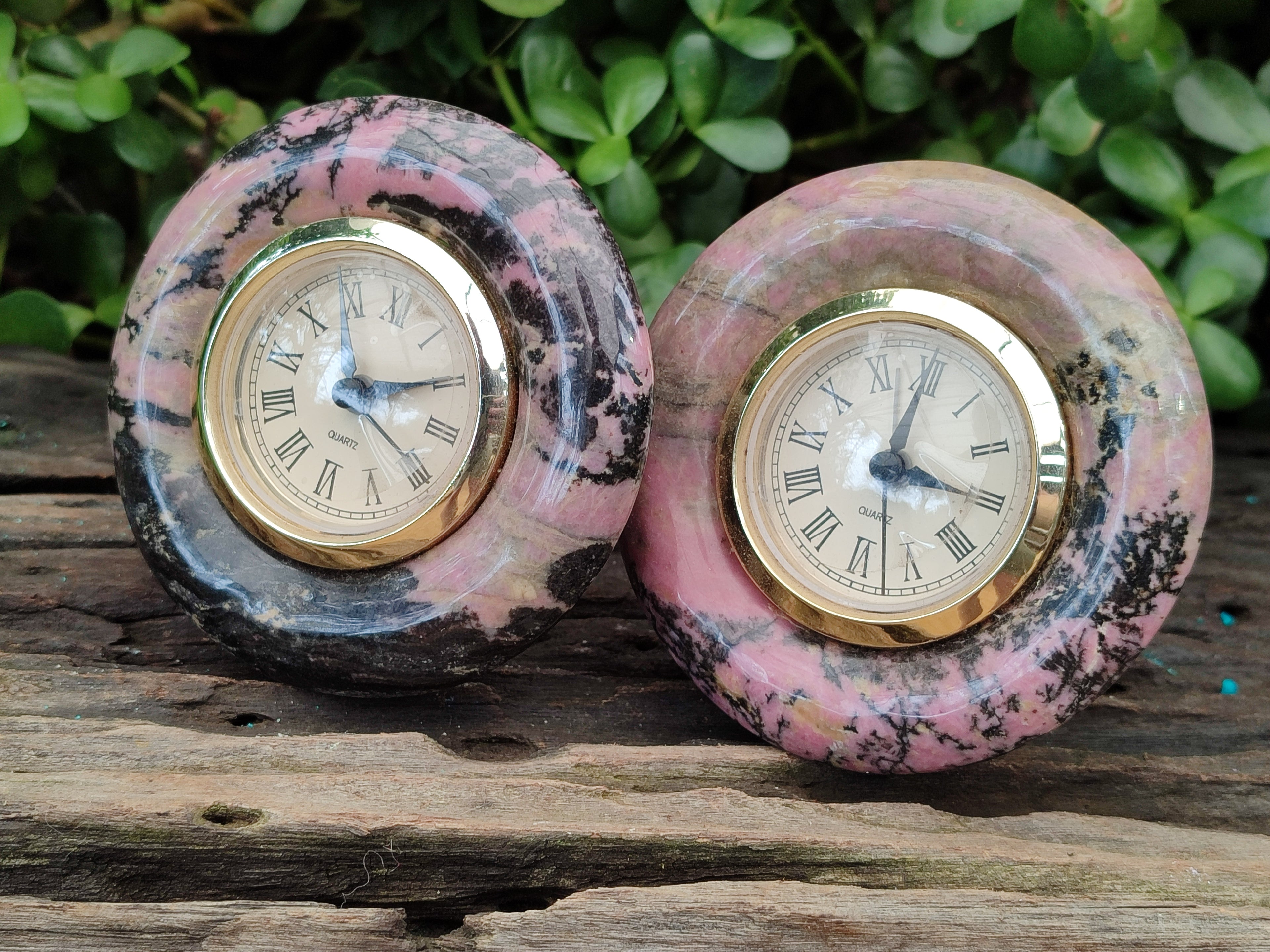 Hand Made Rhodonite Alarm Clock - sold per item - From Zimbabwe - Toprock Gemstones and Minerals 