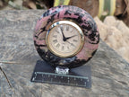 Hand Made Rhodonite Alarm Clock - sold per item - From Zimbabwe - Toprock Gemstones and Minerals 