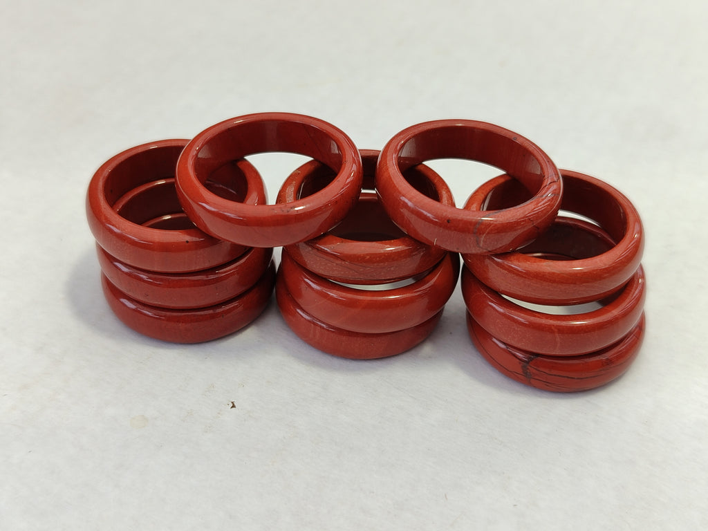 Hand Made Red Jasper Rings - sold per item - From South Africa - Toprock Gemstones and Minerals 