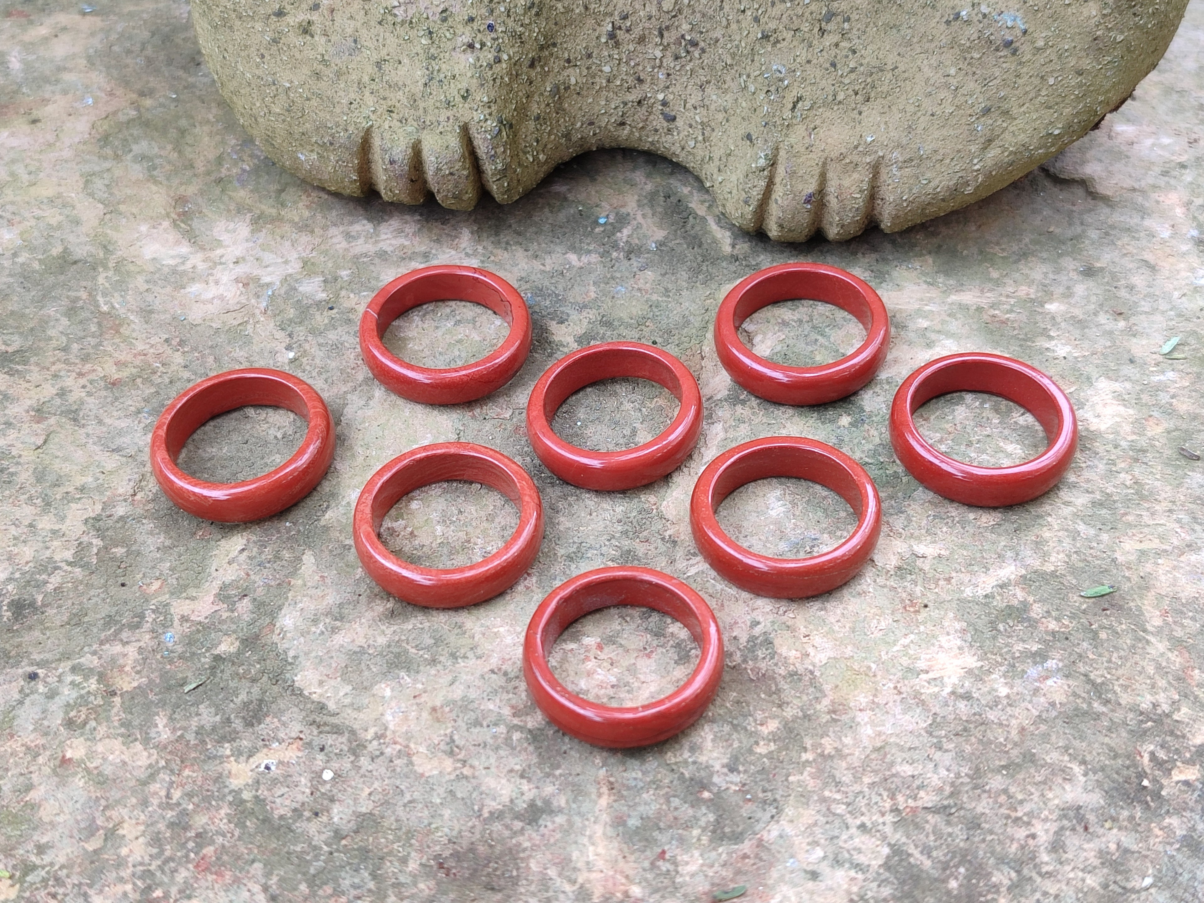 Hand Made Red Jasper Rings - sold per item - From South Africa - Toprock Gemstones and Minerals 