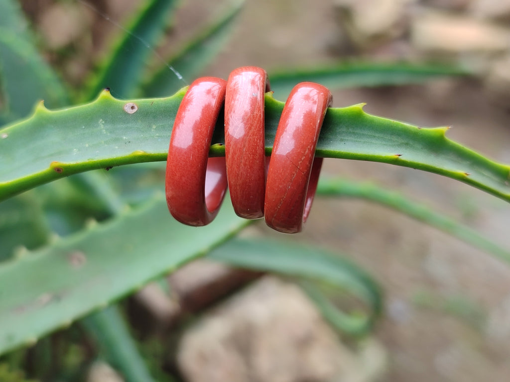 Hand Made Red Jasper Rings - sold per item - From South Africa - Toprock Gemstones and Minerals 