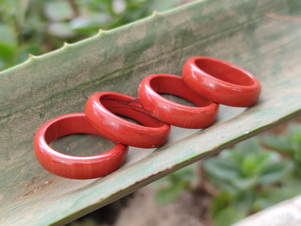 Hand Made Red Jasper Rings - sold per item - From South Africa - Toprock Gemstones and Minerals 