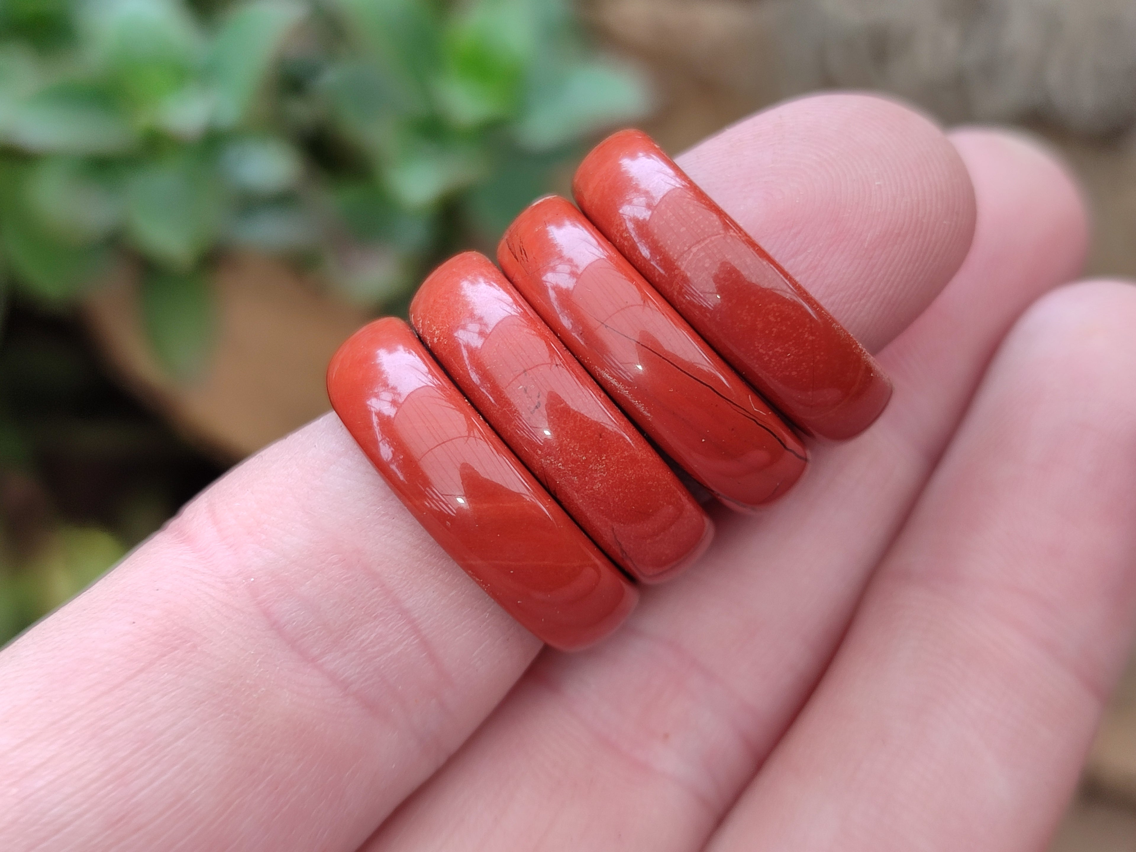 Hand Made Red Jasper Rings - sold per item - From South Africa - Toprock Gemstones and Minerals 