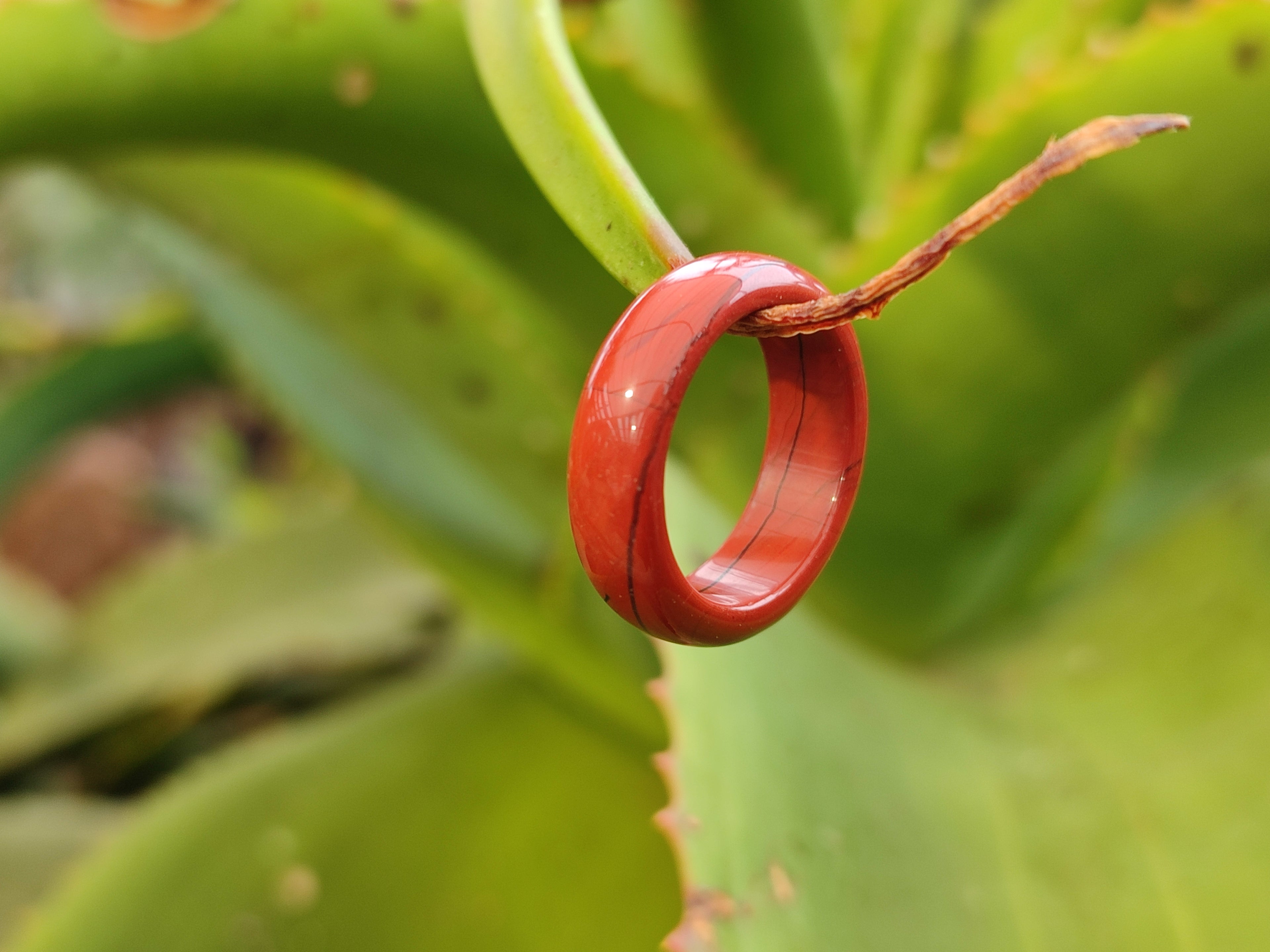 Hand Made 16mm Red Jasper Rings - sold per item - From South Africa - Toprock Gemstones and Minerals 