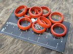 Hand Made 16mm Red Jasper Rings - sold per item - From South Africa - Toprock Gemstones and Minerals 