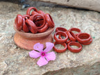 Hand Made 16mm Red Jasper Rings - sold per item - From South Africa - Toprock Gemstones and Minerals 