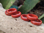 Hand Made 16mm Red Jasper Rings - sold per item - From South Africa - Toprock Gemstones and Minerals 