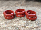 Hand Made 16mm Red Jasper Rings - sold per item - From South Africa - Toprock Gemstones and Minerals 