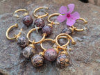 Hand Made Snakeskin Jasper Hoop Earrings - sold per item - From Australia - Toprock Gemstones and Minerals 