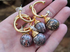 Hand Made Snakeskin Jasper Hoop Earrings - sold per item - From Australia - Toprock Gemstones and Minerals 