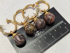 Hand Made Snakeskin Jasper Hoop Earrings - sold per item - From Australia - Toprock Gemstones and Minerals 