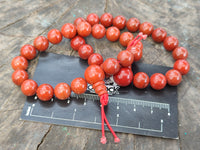 Polished Red Jasper Beaded Stretch Buddha Bracelet - Sold Per Item - From South Africa