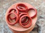 Hand Made 17mm Red Jasper Rings - sold per item - From South Africa - Toprock Gemstones and Minerals 